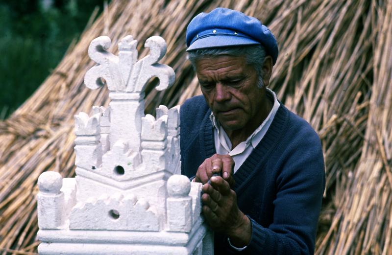 Gheorghe Septelici, mester în piatră. S. Butuceni, Orhei.